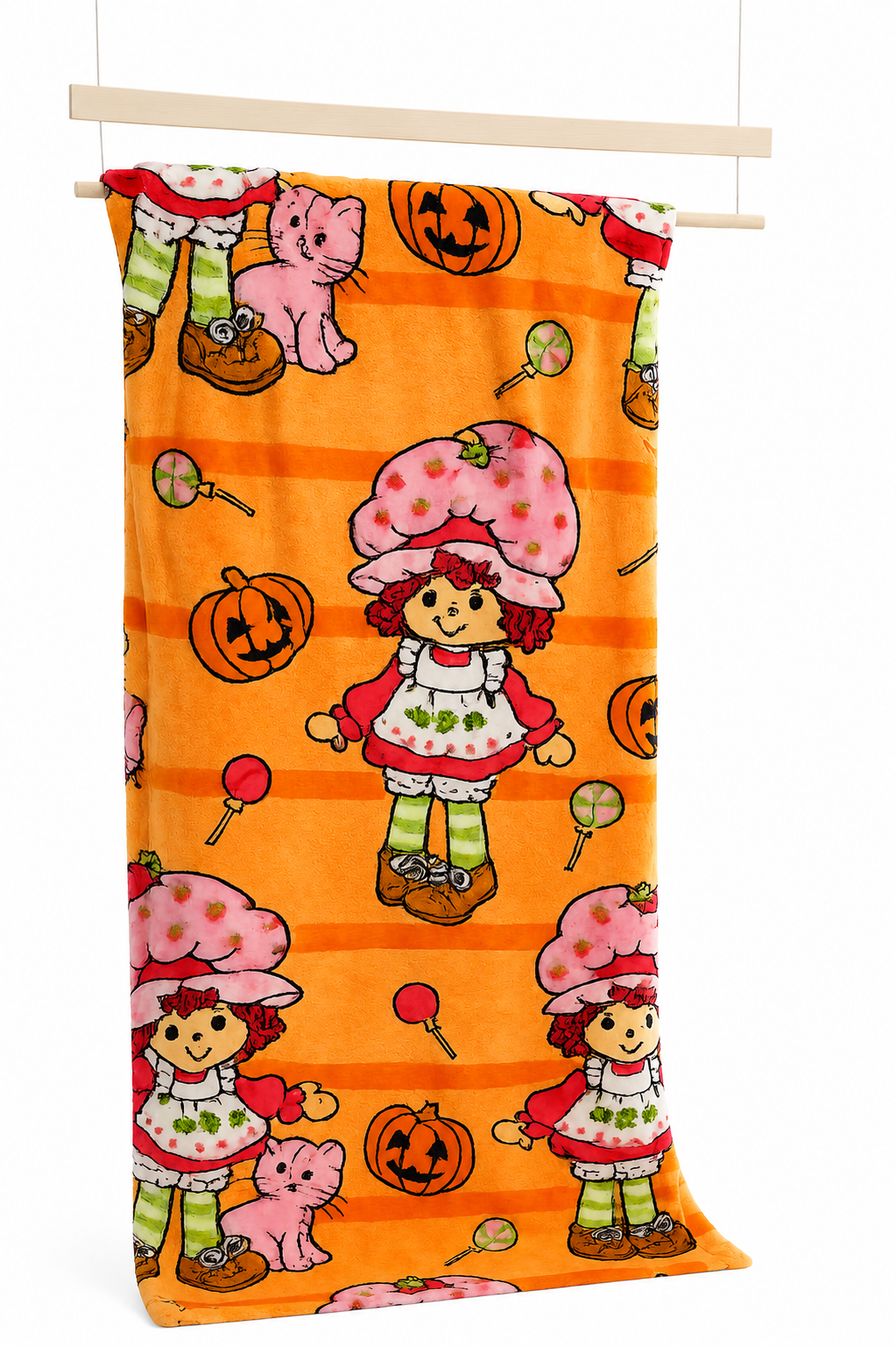 Strawberry Shortcake Halloween Plush Throw Blanket