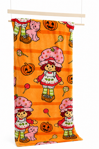 Strawberry Shortcake Halloween Plush Throw Blanket