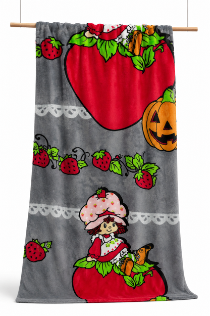 Strawberry Shortcake Halloween Plush Throw Blanket
